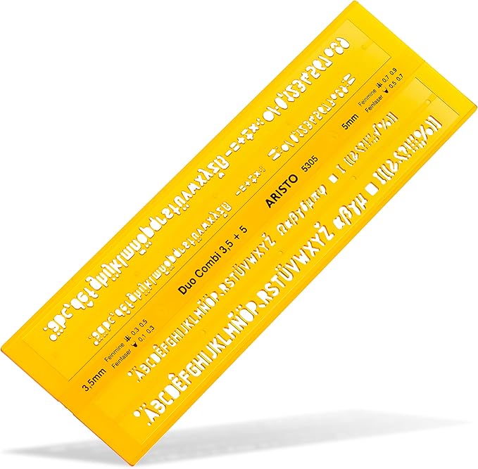 ARISTO Schriftschablone Duo Combi 3,5/5mm ISO3098-1/DIN6776