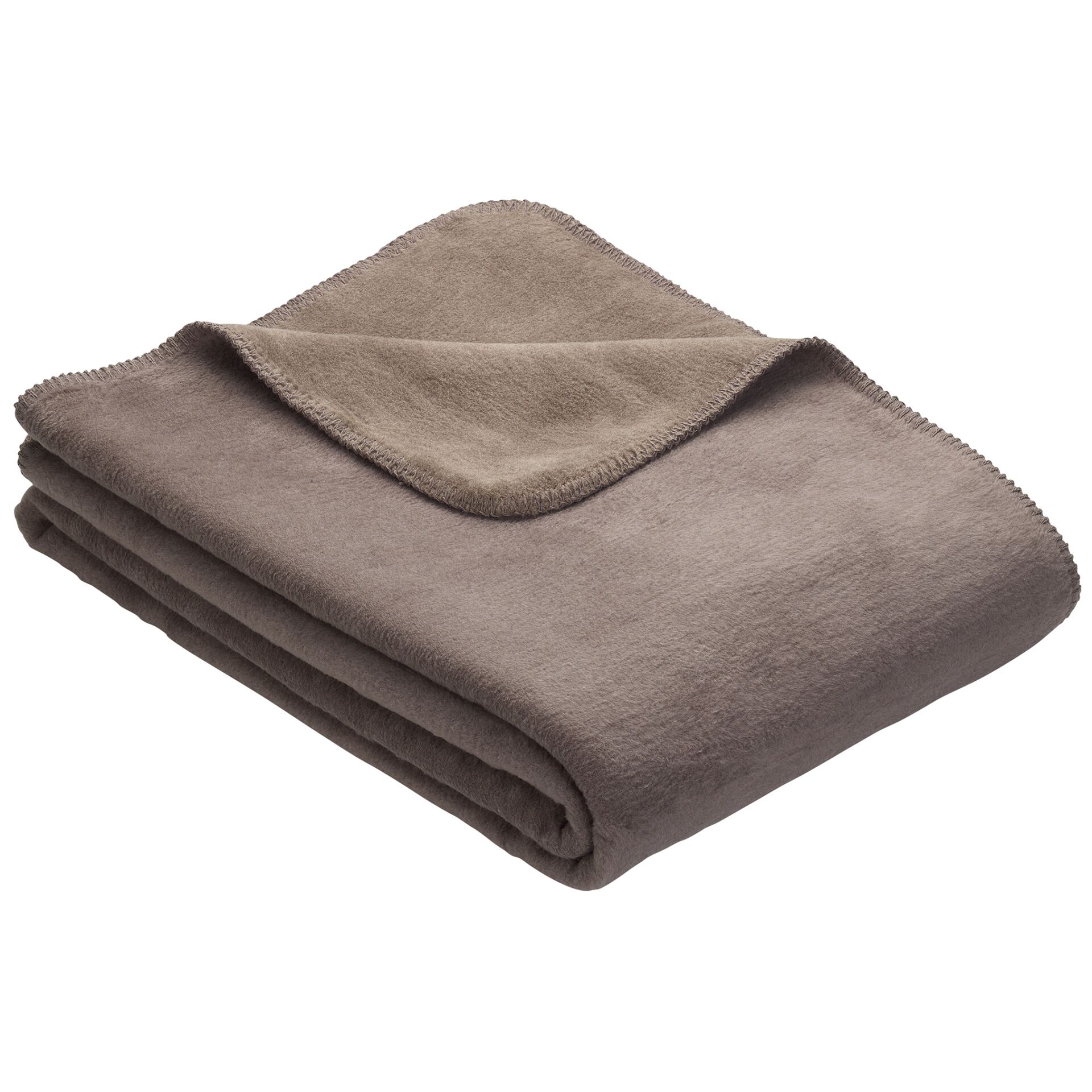 Ibena Uni Doublefacedecke Dublin 2340 espresso/hellbr. 150x200cm