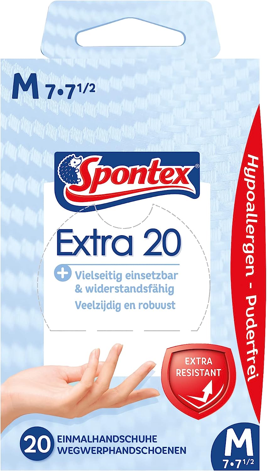 Spontex Einmalhandschuhe Extra 20 aus Vinyl Gr. M