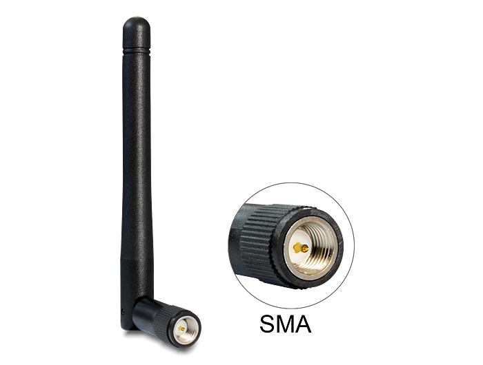 DeLOCK 89437 Netzwerk-Antenne Omnidirektionale Antenne SMA 2 dBi