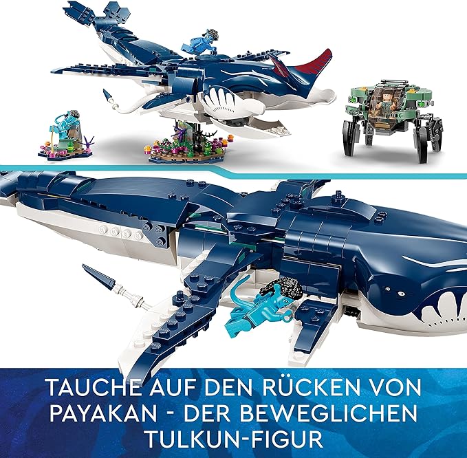 LEGO Avatar Payakan der Tulkun und Krabbenanzug, The Way of Water Ozean Spielzeug zum Bauen mit Meerestier-Figur für Kinder und Filmfans 75579