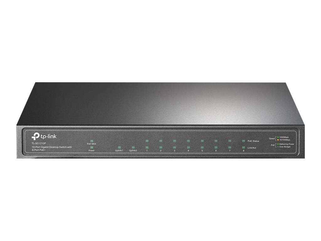 TP-Link TL-SG1210P Netzwerk-Switch Unmanaged Gigabit Ethernet (10/100/1000) Power over Ethernet (PoE) Grau TP-Link TL-SG1210P Netzwerk-Switch Unmanaged Gigabit Ethernet (10/100/1000) Power over Ethernet (PoE) Grau