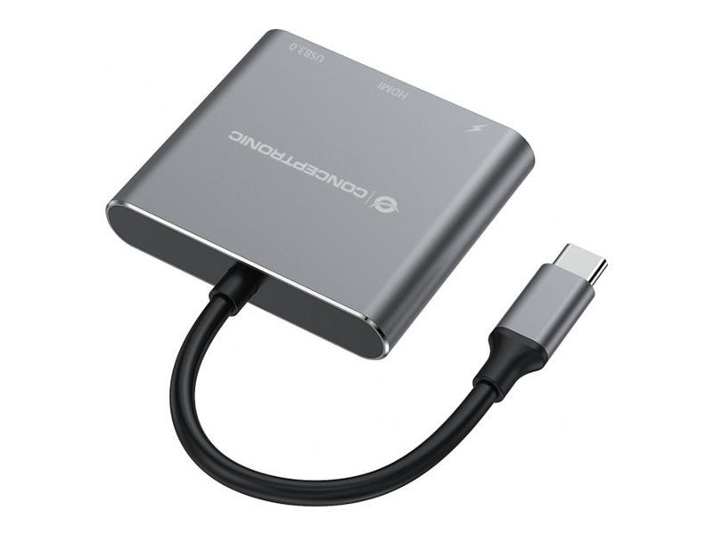 Conceptronic DONN18G 3-in-1 USB 3.2 Gen 1 Dockingstation, HDMI, USB 3.0, 100W USB PD