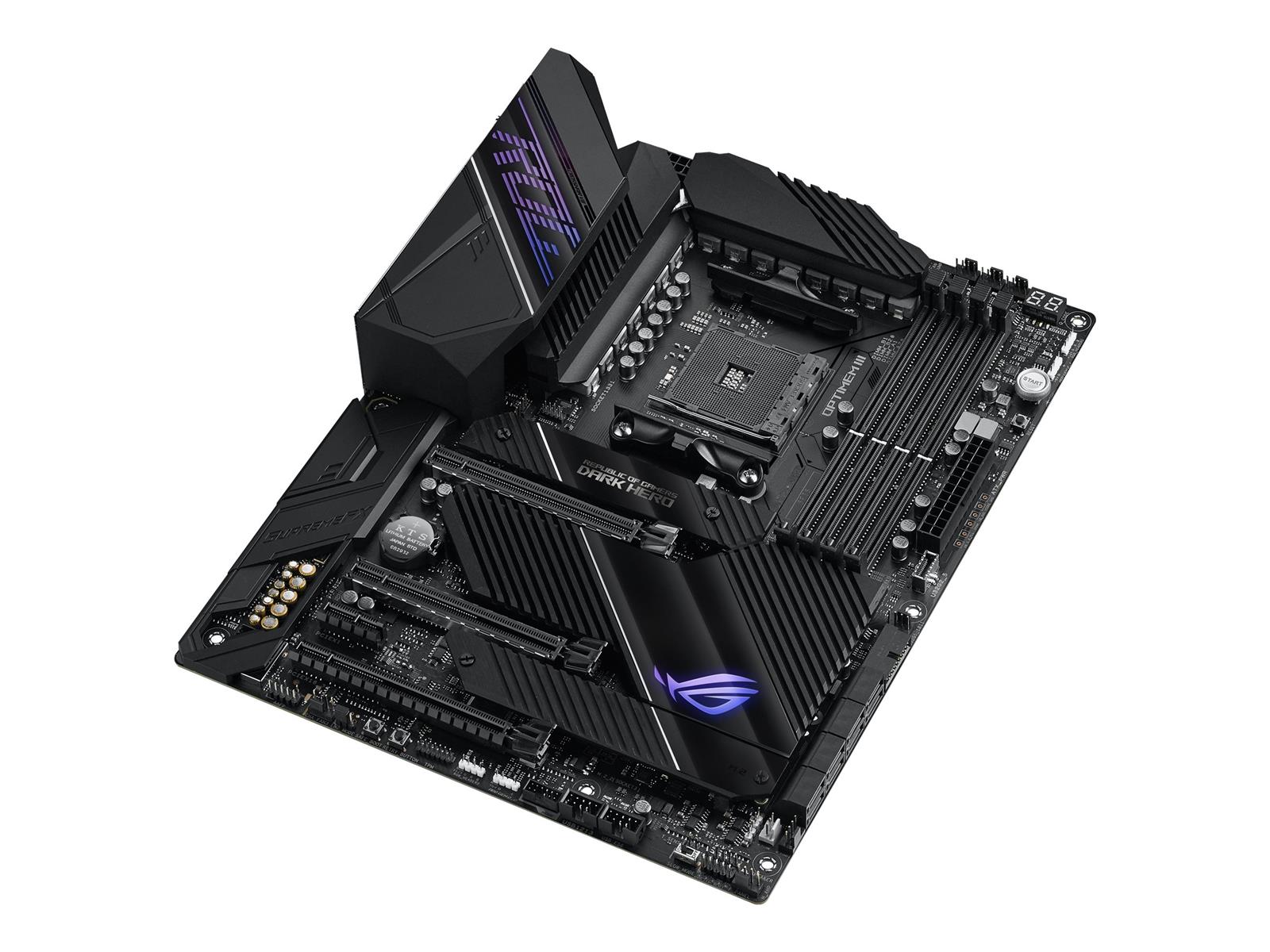 ASUS ROG Crosshair VIII Dark Hero - Motherboard - ATX - Socket AM4 - AMD X570 Chipsatz - USB-C Gen2, USB 3.2 Gen 1, USB 3.2 Gen 2 - Gigabit LAN, 2.5 Gigabit LAN, Wi-Fi, Bluetooth - HD Audio (8-Kanal) ASUS ROG Crosshair VIII Dark Hero - Motherboard - ATX - Socket AM4 - AMD X570 Chipsatz - USB-C Gen2, USB 3.2 Gen 1, USB 3.2 Gen 2 - Gigabit LAN, 2.5 Gigabit LAN, Wi-Fi, Bluetooth - HD Audio (8-Kanal)