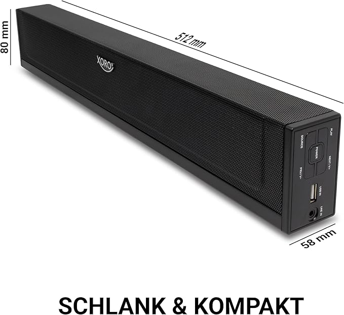 XORO HSB 50 ARC, Soundbar, 25W (XOR700736) - XORO HSB 50 ARC - Soundbar XORO HSB 50 ARC, Soundbar, 25W (XOR700736) - XORO HSB 50 ARC - Soundbar