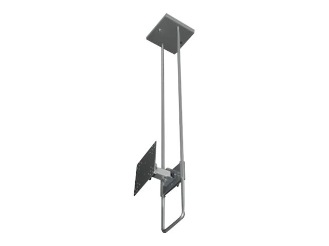 R-Go Steel Top Down Deckenhalterung, verstellbar, silber - Klammer für LCD-Display - Stahl - Silber - Bildschirmgröße: bis zu 68,6 cm (bis zu 27 Zoll)