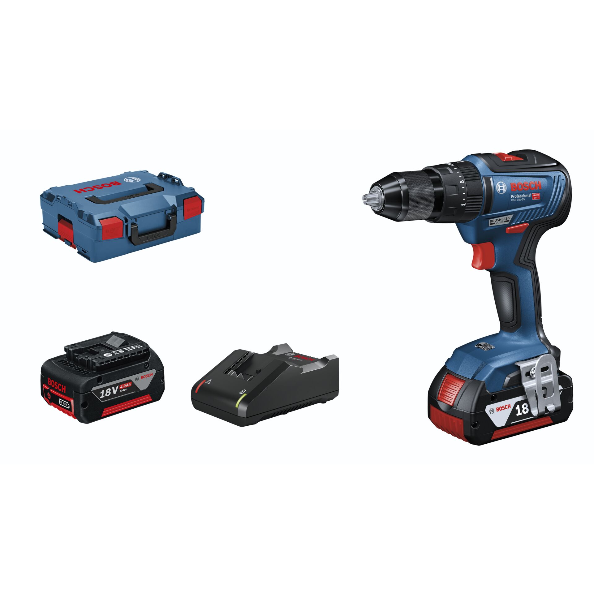 Bosch GSB 18V-55 Akku-Schlagbohrschrauber Bosch GSB 18V-55 Akku-Schlagbohrschrauber