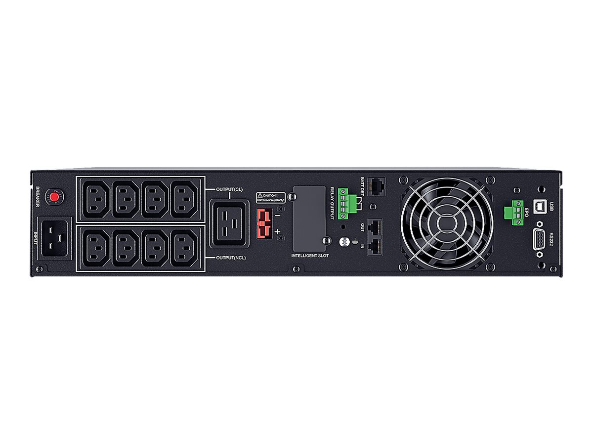 CyberPower OLS3000ERT2UA Doppelwandler Online USV 3000VA/2700W Tower/Rack 2U, ECO Mode, LCD, USB, Expansion Port für opt. Netzwerkkarten, Anschluss f. opt. Batterieerweiterung inkl. 19" Railkit