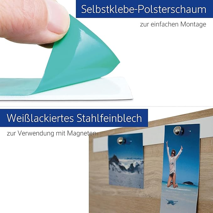 MAUL Magnetband 1m weiß selbstklebend