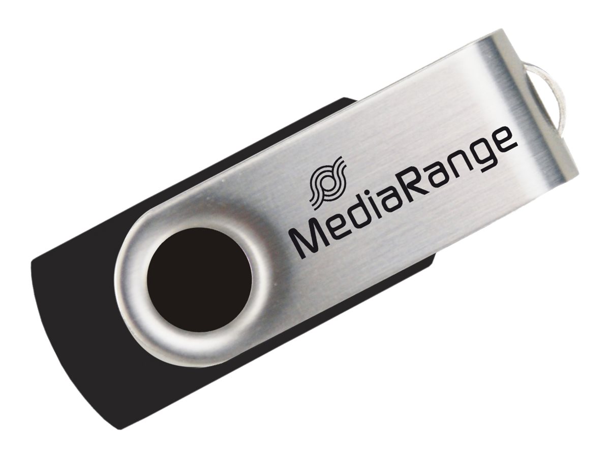 MediaRange 64GB USB 2.0 USB-Stick USB Type-A / Micro-USB Schwarz, Silber