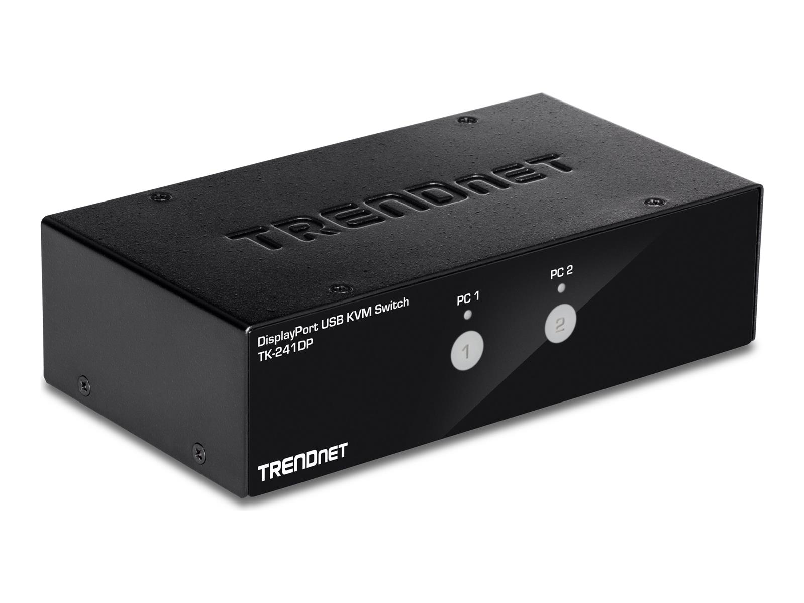 Trendnet TK-241DP Tastatur/Video/Maus (KVM)-Switch Schwarz