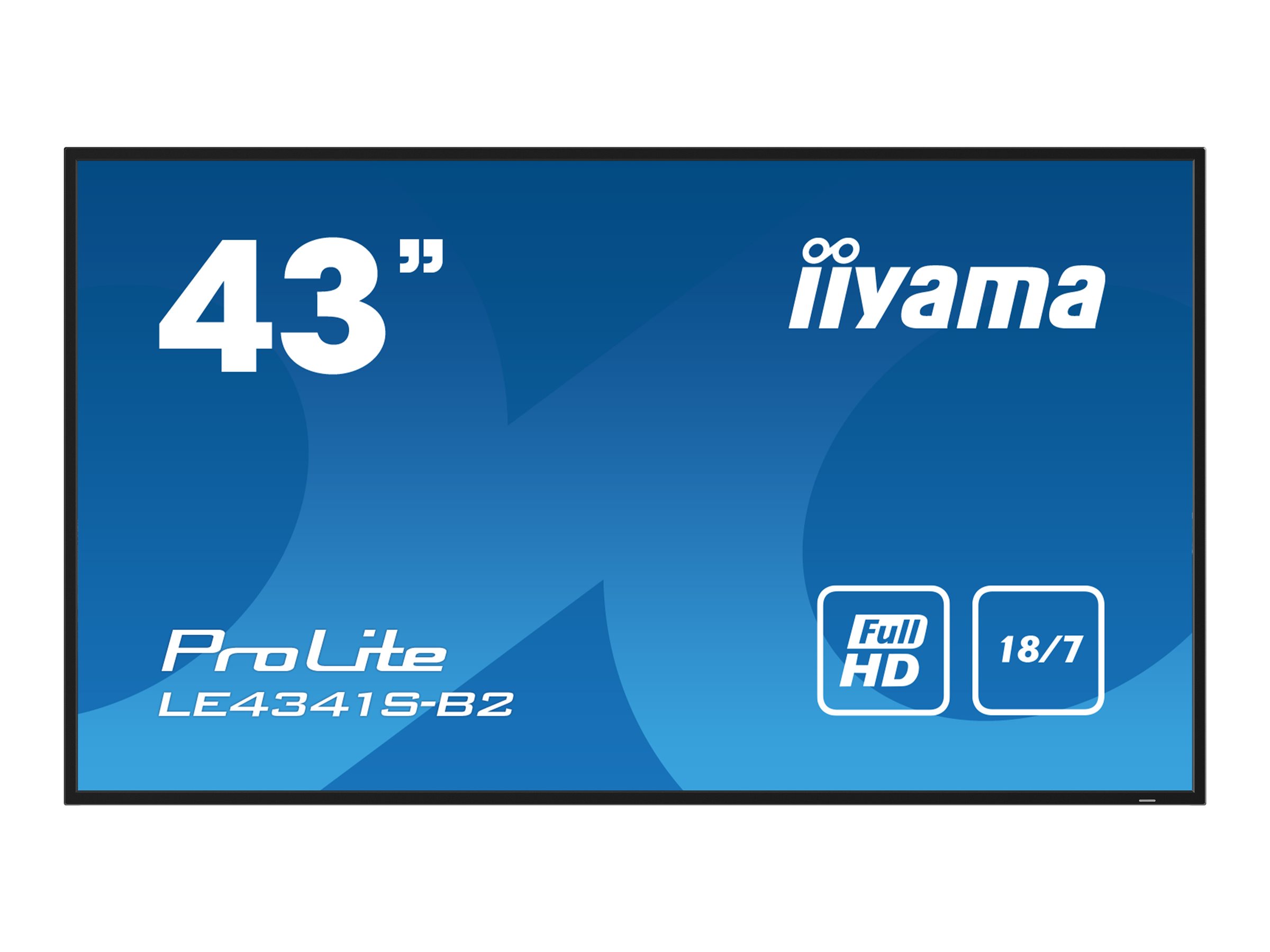iiyama PROLITE LE4341S-B2 Digital Signage Flachbildschirm 108 cm (42.5") LCD 350 cd/m² Full HD Schwarz 18/7