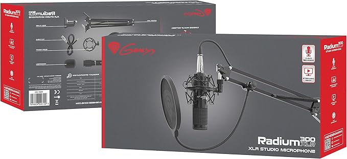 GENESIS Radium 300 XLR Schwarz Studio-Mikrofon GENESIS Radium 300 XLR Schwarz Studio-Mikrofon