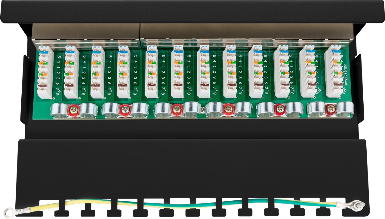 CAT 6 Mini/Desktop Patch Panel, 12 Port, (1 HE)