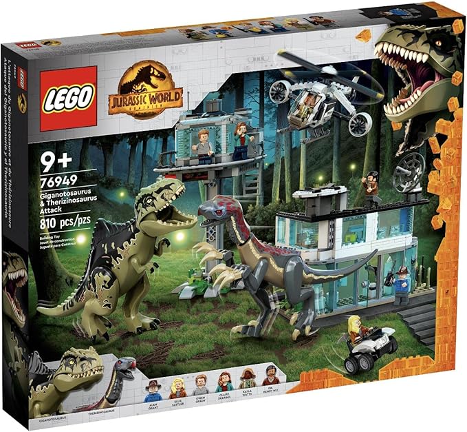 LEGO® 76949 Jurassic World™ - Giganotosaurus & Therizinosaurus Angriff (810 Teile)