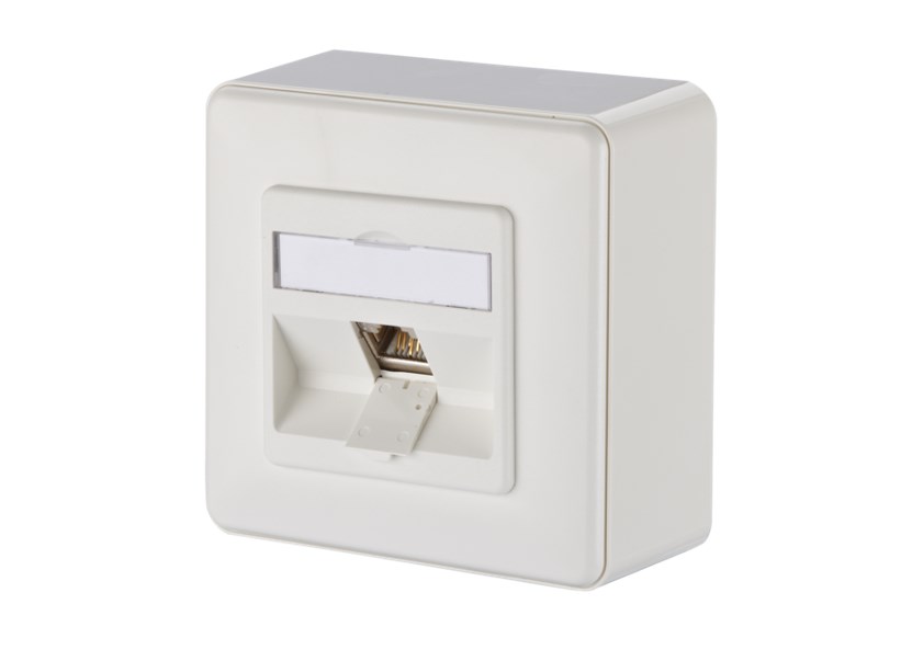METZ CONNECT E-DAT modul 1 Port AP Cat.6A, reinweiß