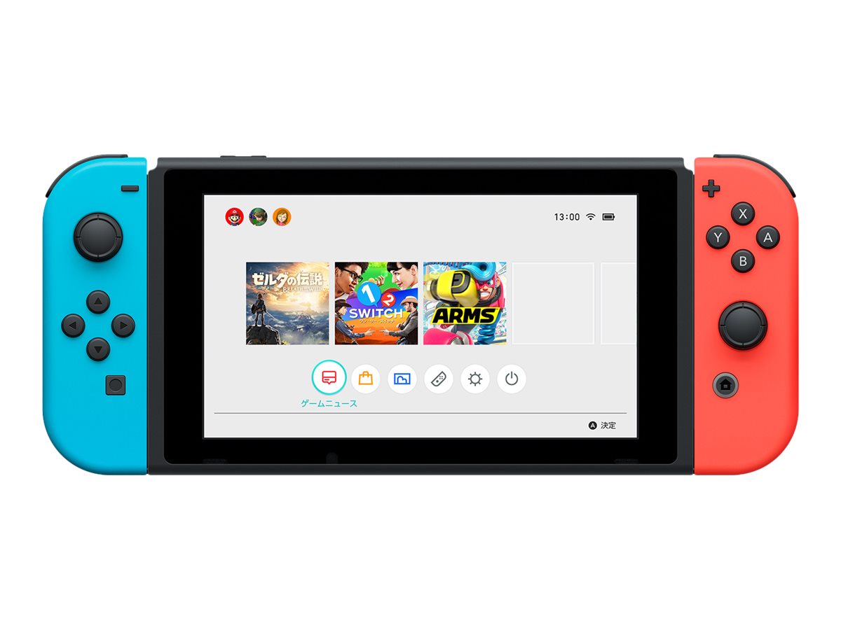 Nintendo Switch Console V2, red/blue, DE