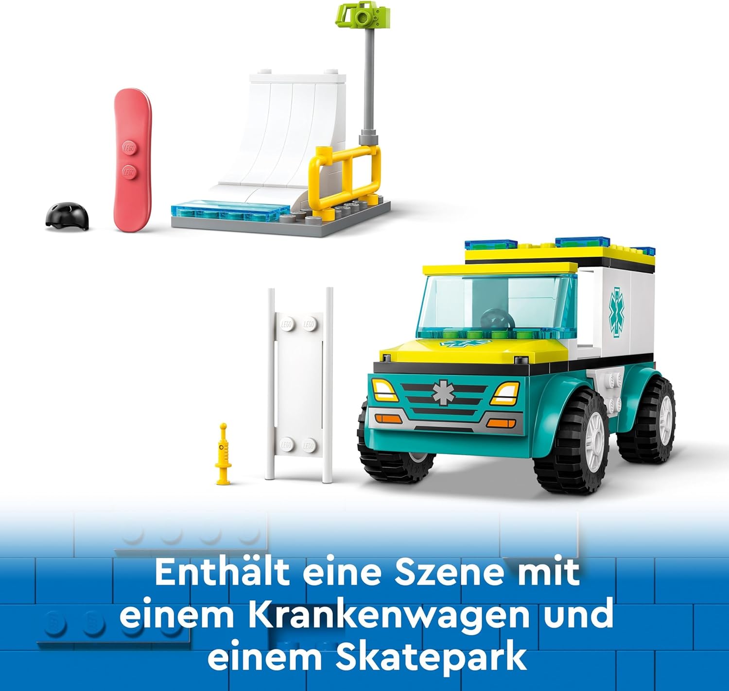 LEGO® 60403 City Fahrzeuge - Rettungswagen und Snowboarder (79 Teile)
