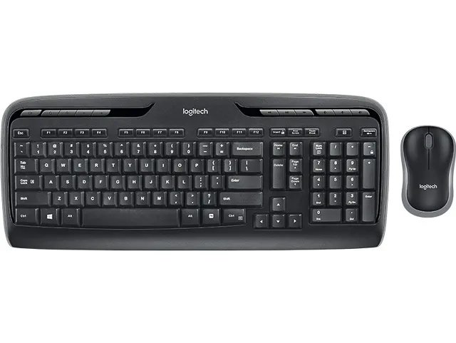 Logitech Wireless Combo MK330 Tastatur Maus enthalten Büro USB QWERTZ Deutsch Schwarz