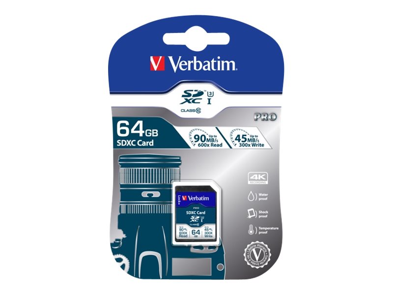 Verbatim Pro 64 GB SDXC UHS Klasse 10