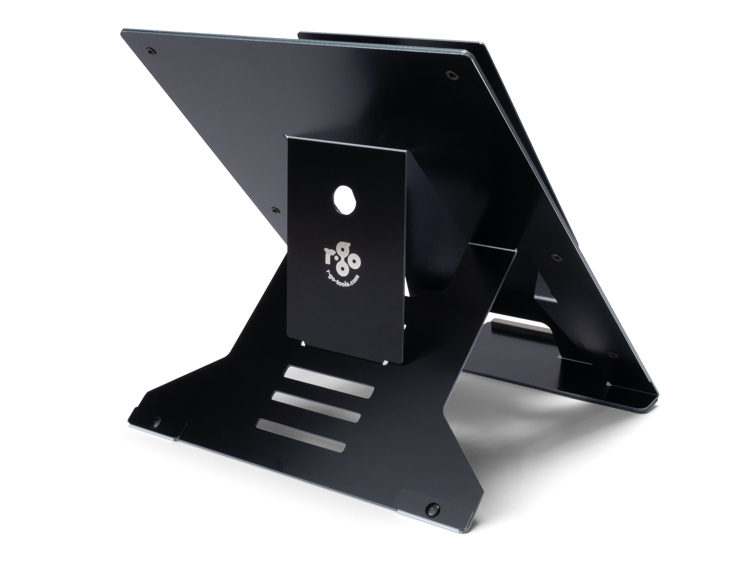 R-Go Tools Laptopständer R-Go Riser Document, ergonomisch, faltbar und einstellbar, mit Dokumentenhalter, AGR-zertifiziert, schwarz