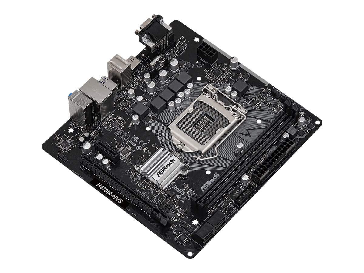 ASRock H470M-HVS - Motherboard - micro ATX - LGA1200-Sockel - H470 Chipsatz - USB 3.2 Gen 1 - Gigabit LAN - Onboard-Grafik (CPU erforderlich)