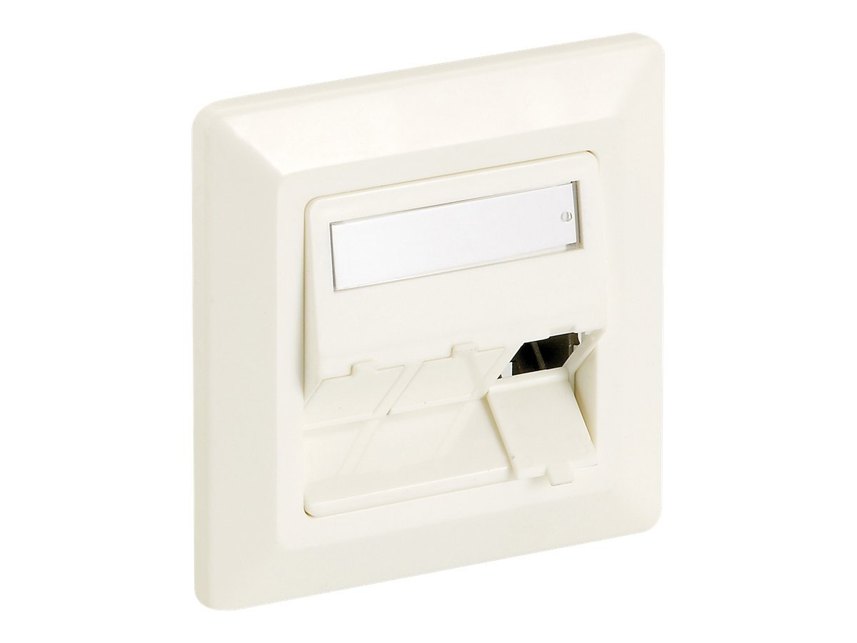 Equip 3-Port German Faceplate for Keystone Jack, Pure White