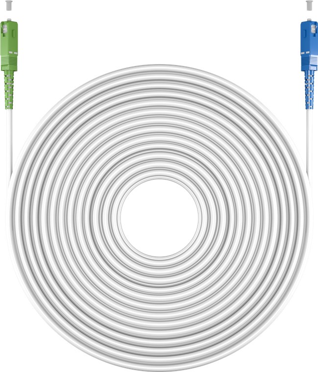 Glasfaserkabel (FTTH), Singlemode (OS2) White, (Simplex), 10 m