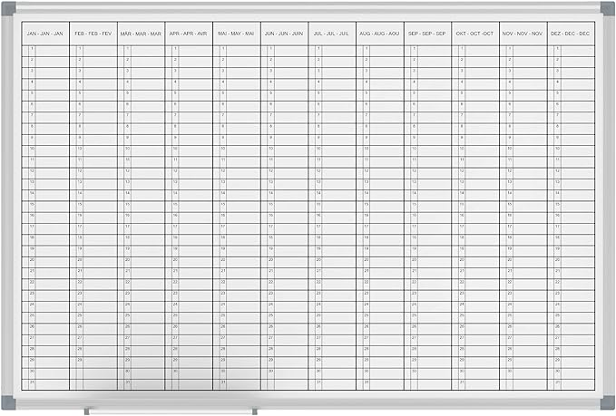 MAUL Whiteboard Jahresplaner MAULstandard 60x90cm