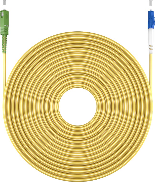 Glasfaserkabel (FTTH), Singlemode (OS2) Yellow, (Simplex), 30 m