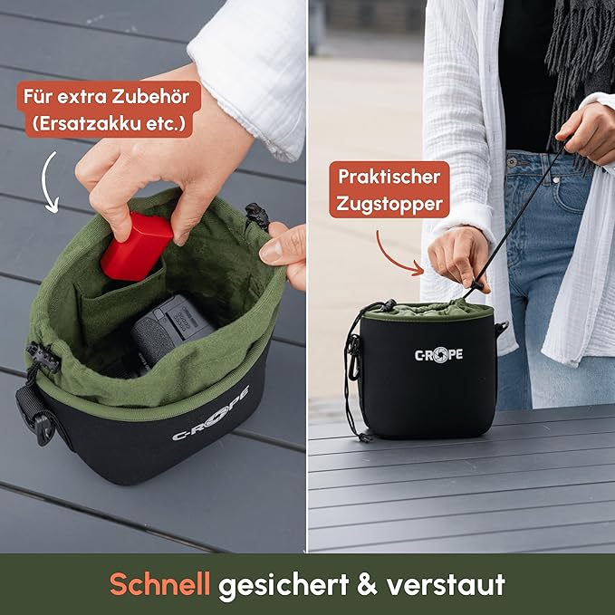 C-ROPE Kamerabeutel V2 Schwarz Variation: M 17x18x12cm retail C-ROPE Kamerabeutel V2 Schwarz Variation: M 17x18x12cm retail
