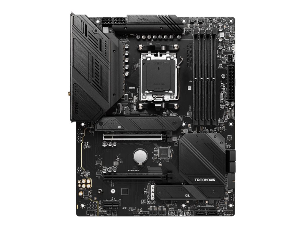 MSI MAG B650 TOMAHAWK WIFI - Motherboard - ATX - Socket AM5 - AMD B650 Chipsatz - USB 3.2 Gen 1, USB 3.2 Gen 2, USB-C 3.2 Gen2, USB-C 3.2 Gen 2x2 - 2.5 Gigabit LAN, Wi-Fi 6E, Bluetooth - Onboard-Grafik (CPU erforderlich) MSI MAG B650 TOMAHAWK WIFI - Motherboard - ATX - Socket AM5 - AMD B650 Chipsatz - USB 3.2 Gen 1, USB 3.2 Gen 2, USB-C 3.2 Gen2, USB-C 3.2 Gen 2x2 - 2.5 Gigabit LAN, Wi-Fi 6E, Bluetooth - Onboard-Grafik (CPU erforderlich)
