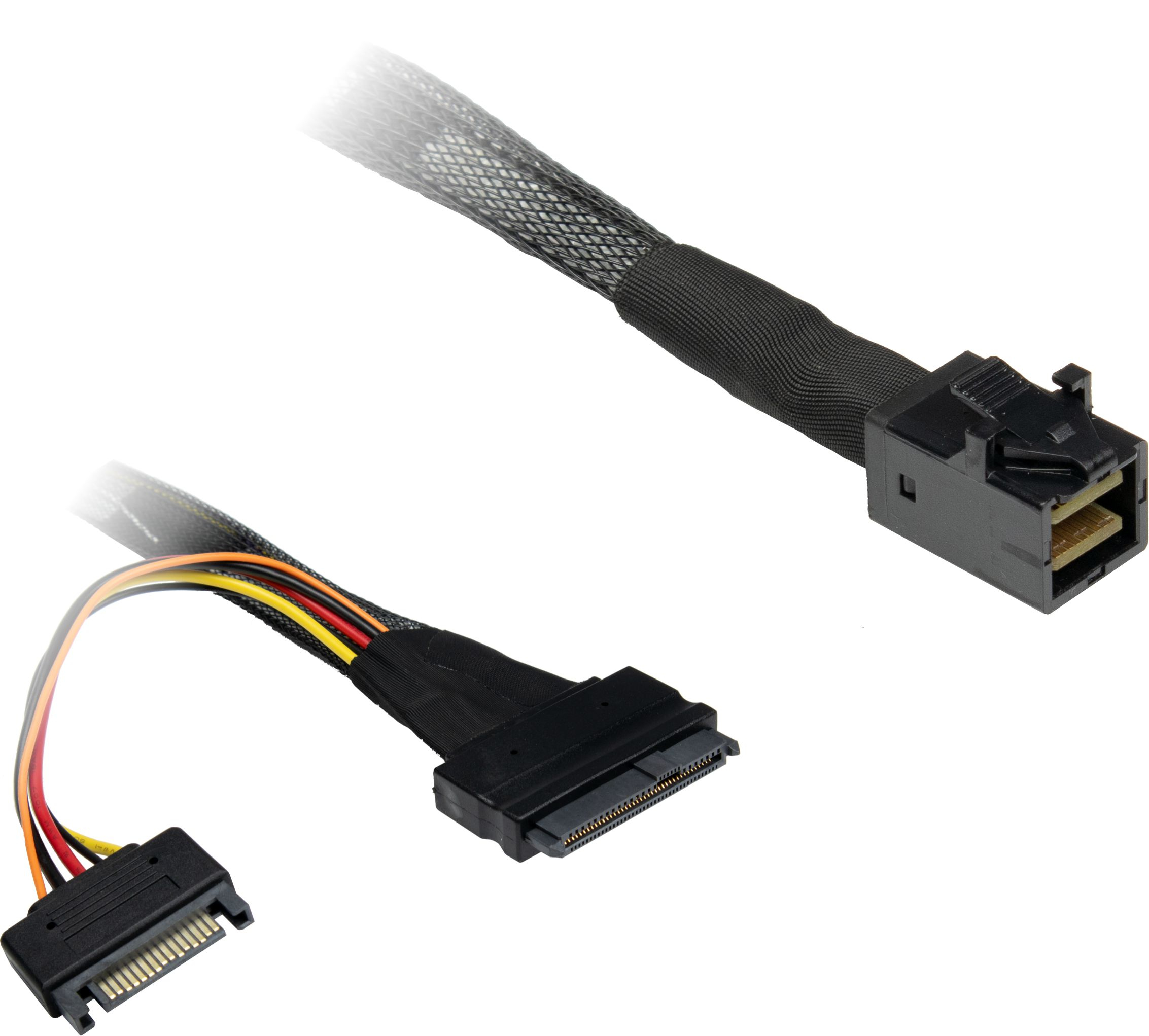 Inter-Tech Kabel SFF 8643 - 8639 SATA Power 0.75m - Kabel - Digital/Daten
