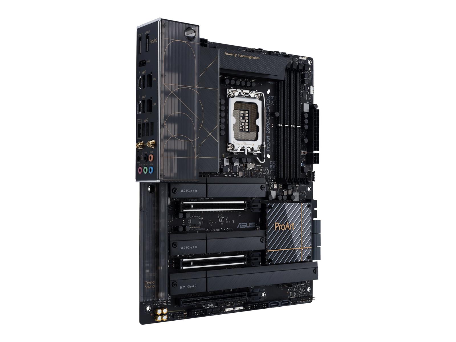 ASUS ProArt Z690-CREATOR WIFI - Motherboard - ATX - LGA1700-Sockel - Z690 Chipsatz - USB 3.2 Gen 1, USB 3.2 Gen 2, USB-C Gen 2x2, USB4 - 10 Gigabit LAN, 2.5 Gigabit LAN, Wi-Fi, Bluetooth - Onboard-Grafik (CPU erforderlich)