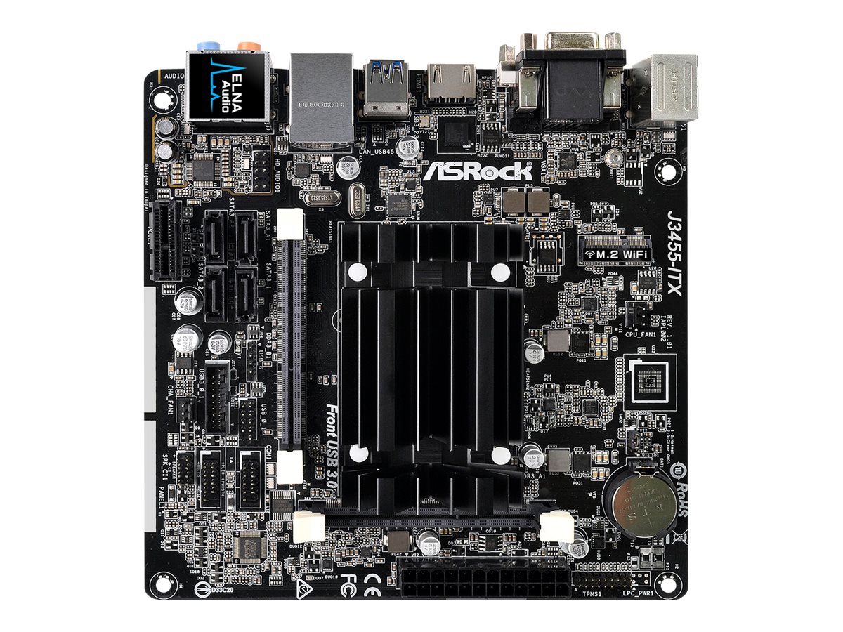 ASRock J3455-ITX - Motherboard - Mini-ITX - Intel Celeron J3455 - USB 3.0 - Gigabit LAN - Onboard-Grafik - HD Audio (8-Kanal)