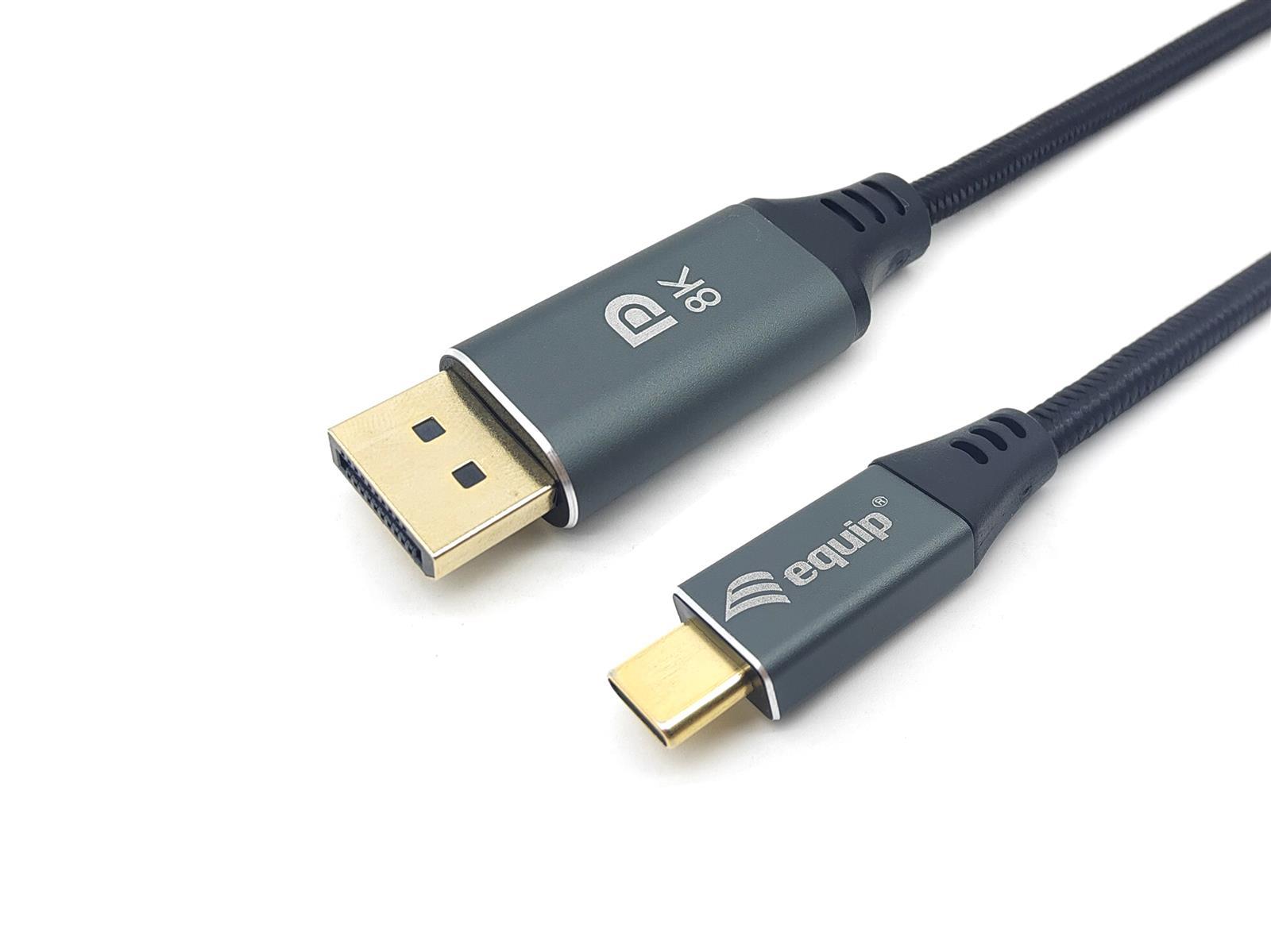 Equip USB-C-zu-DisplayPort-Premium-Kabel, M/M, 3.0 m, 8K/60 Hz