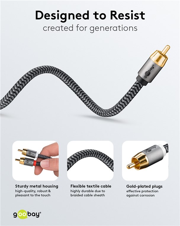 Cinch Y-Kabel, 3 m