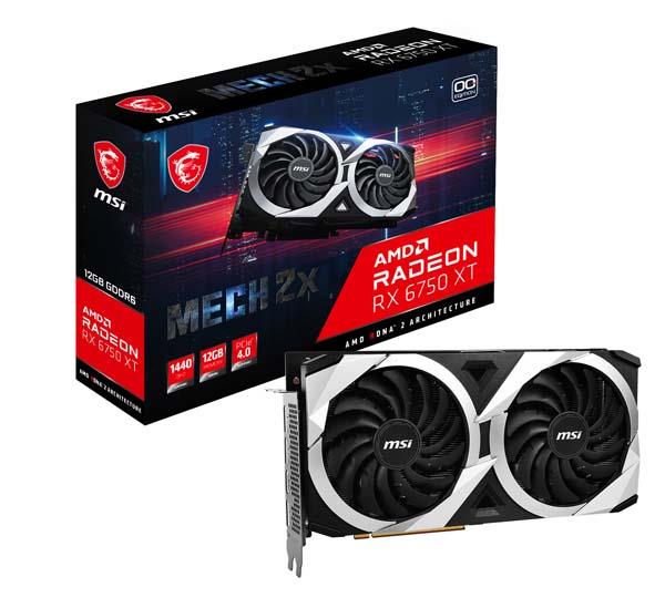 MSI RX 6750XT MECH 2X 12GB OC DDR6 3xDP/HDMI V399-004R
