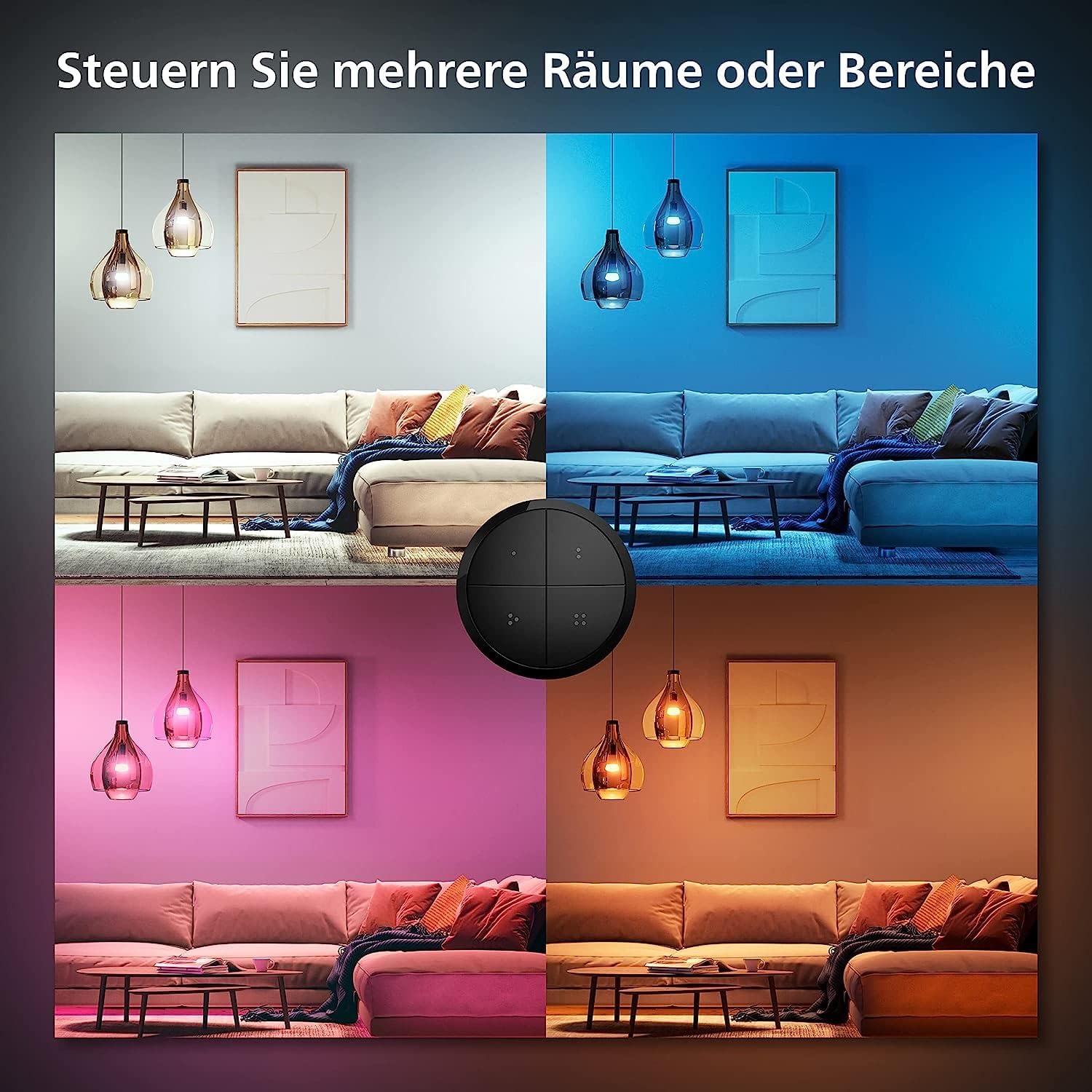 Philips Hue Tap Dial kabelloser Schalter schwarz Philips Hue Tap Dial kabelloser Schalter schwarz