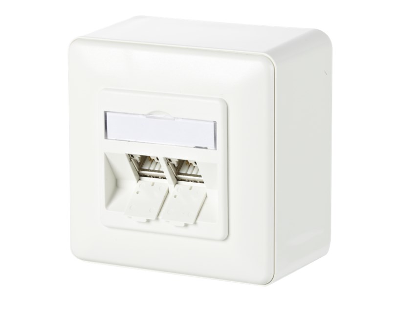 METZ CONNECT C6Amodul 2 Port 180° Modul AP, reinweiß