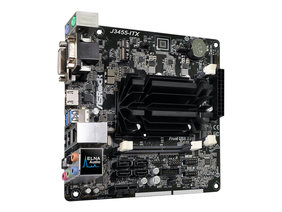 ASRock J3455-ITX - Motherboard - Mini-ITX - Intel Celeron J3455 - USB 3.0 - Gigabit LAN - Onboard-Grafik - HD Audio (8-Kanal)