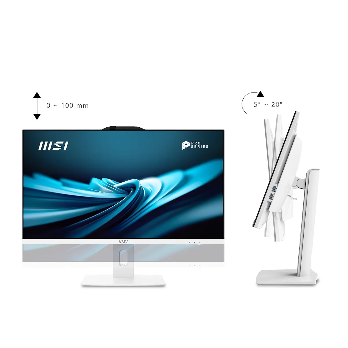 MSI PRO AP242P 14M-634DE All-in-One weiß 23.8" FHD Display (60,5cm), Intel Core i7-14700, 16GB DDR5 RAM, 512GB M.2 SSD, Intel UHD Grafik, Windows 11 P