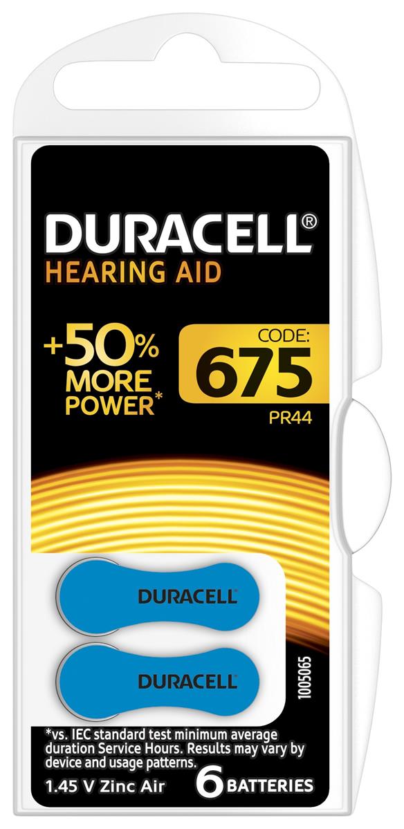 Duracell Batterie Hörgeraete EasyTab 675 PR44 6St. - Batterie - 610 mAh