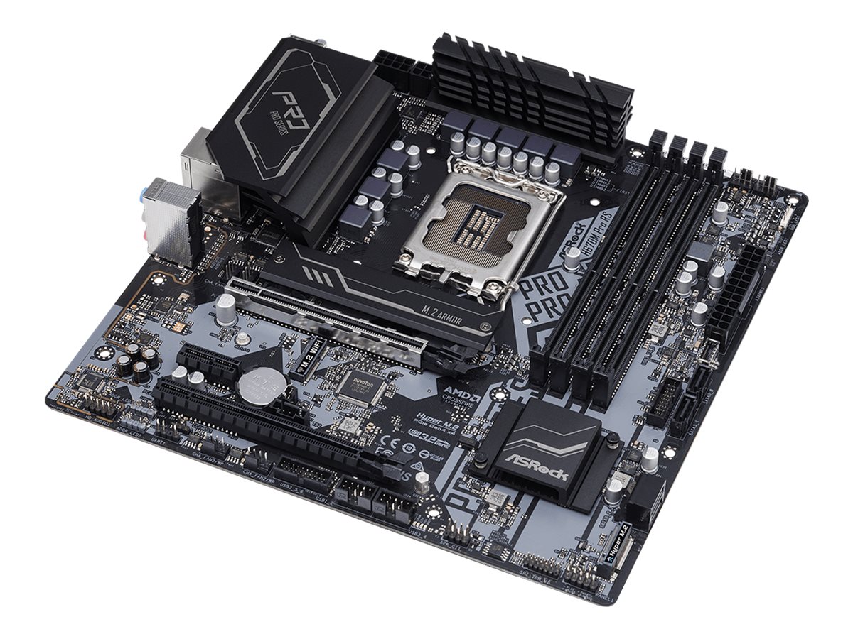 ASRock H670M Pro RS - Motherboard - micro ATX - LGA1700-Sockel - H670 Chipsatz - USB-C Gen1, USB 3.2 Gen 1, USB 3.2 Gen 2 - Gigabit LAN - Onboard-Grafik (CPU erforderlich)