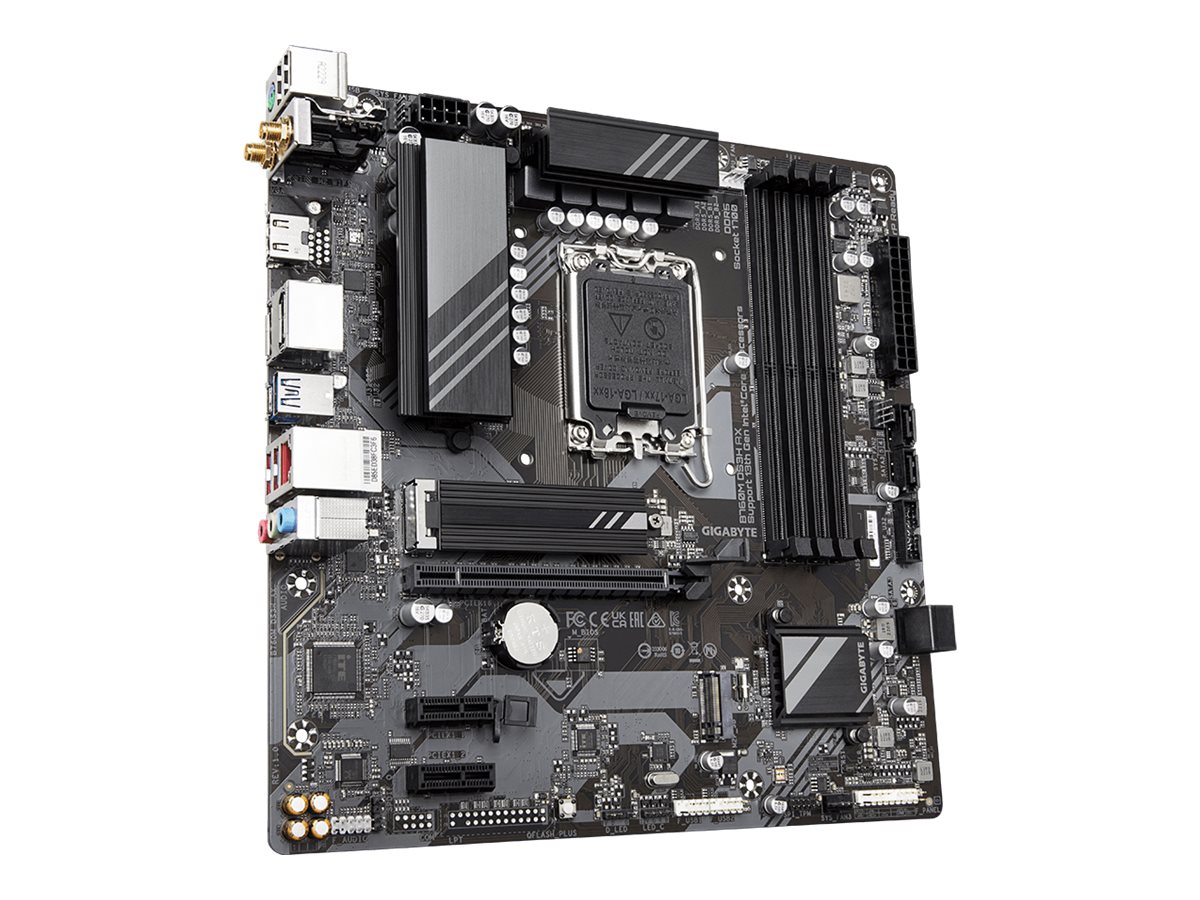 GIGABYTE B760M DS3H AX Mainboard - Unterstützt Intel Core Prozessoren der 14. Generation, 6+2+1 Phasen digitales VRM, bis zu 7600MHz DDR5 (OC), 2x PCIe 4.0 M.2, Wi-Fi 6E, 2.5GbE LAN, USB 3.2 Gen 2