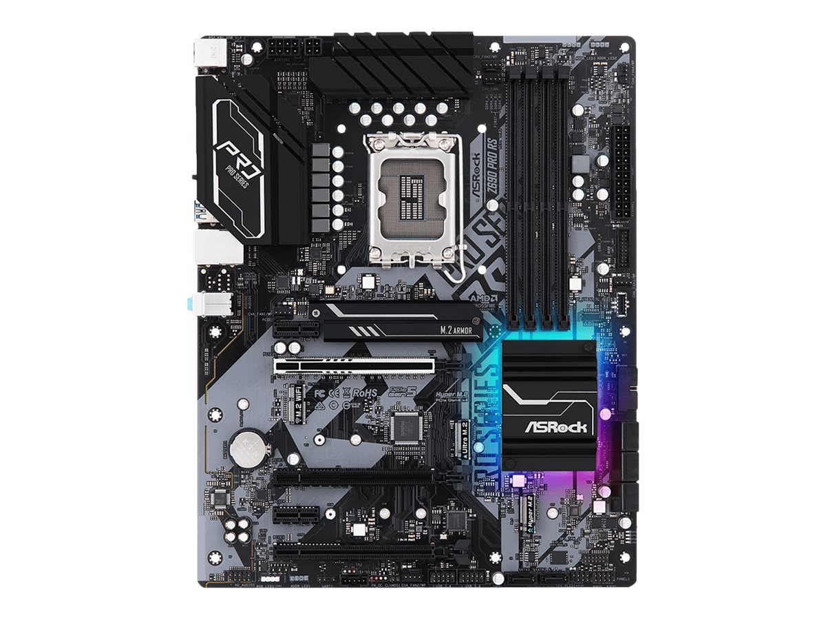 ASRock Z690 Pro RS - Motherboard - ATX - LGA1700-Sockel - Z690 Chipsatz - USB 3.2 Gen 1, USB 3.2 Gen 2, USB-C Gen 2x2 - 2.5 Gigabit LAN - Onboard-Grafik (CPU erforderlich)