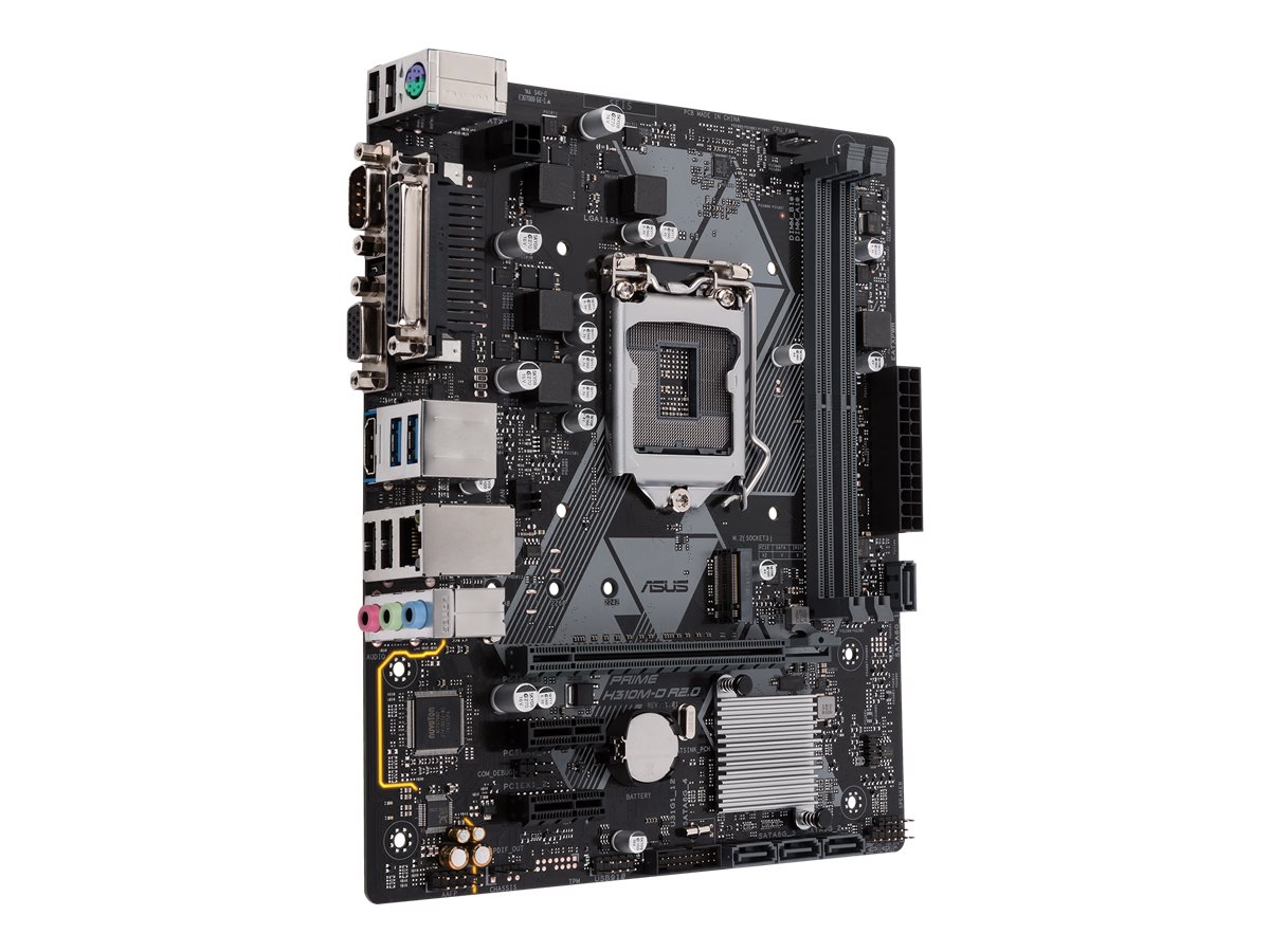 ASUS PRIME H310M-D R2.0 - Motherboard - micro ATX - LGA1151 Socket - H310 Chipsatz - USB 3.1 Gen 1 - Gigabit LAN - Onboard-Grafik (CPU erforderlich)