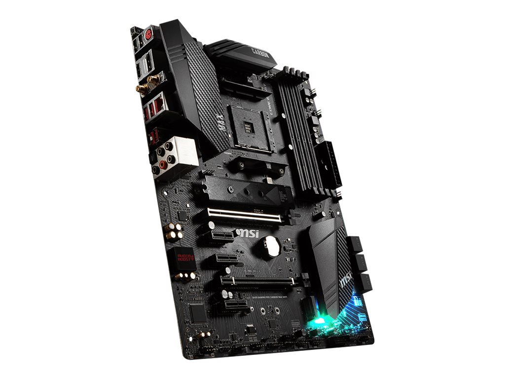 MSI B450 GAMING PRO CARBON MAX WIFI - Motherboard - ATX - Socket AM4 - AMD B450 Chipsatz - USB-C Gen2, USB 3.2 Gen 1, USB 3.2 Gen 2 - Bluetooth, Gigabit LAN, Wi-Fi - Onboard-Grafik (CPU erforderlich)