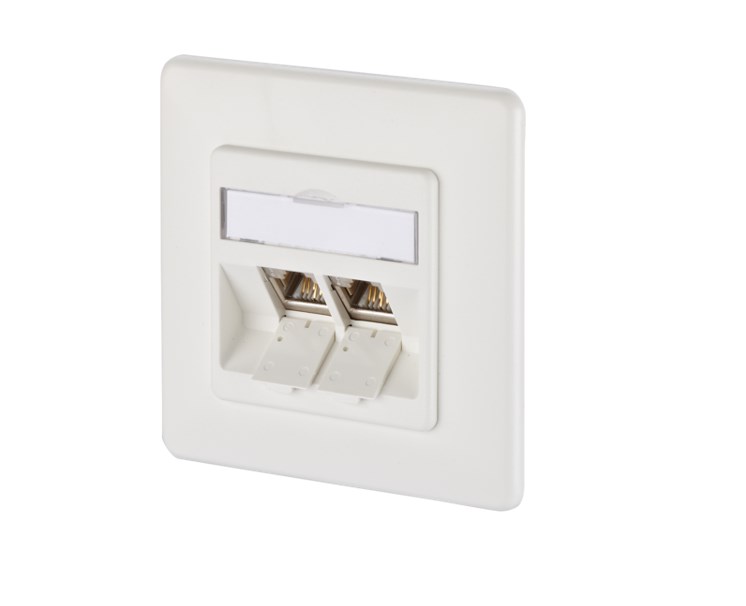METZ CONNECT E-DAT modul 2 Port UP Cat.6A, reinweiß