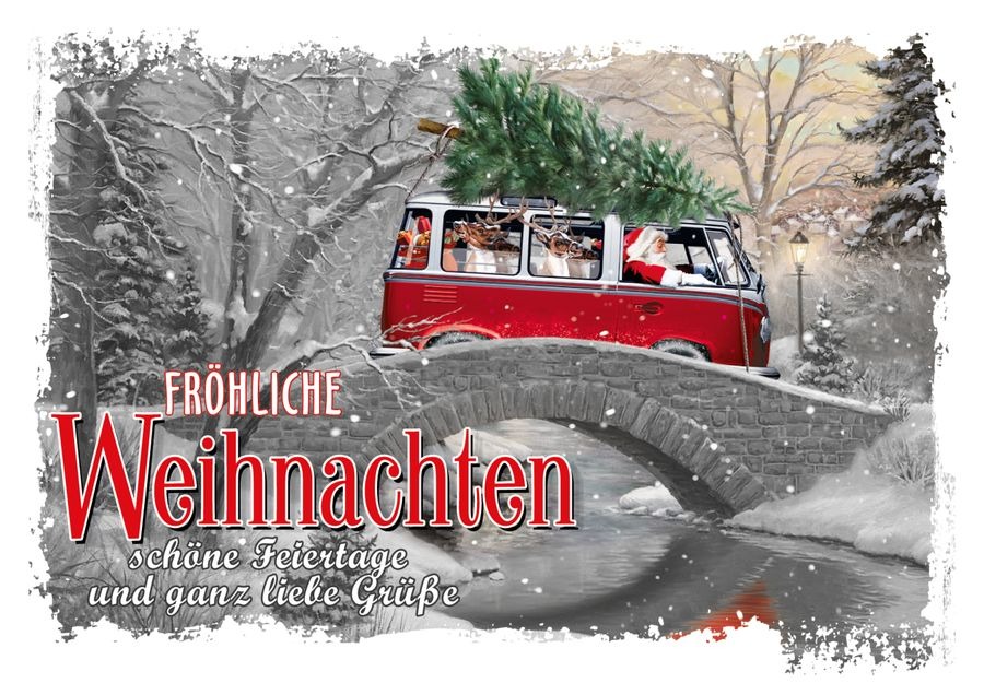 Weihnachtskarten - 100 Stück - 6 Motive